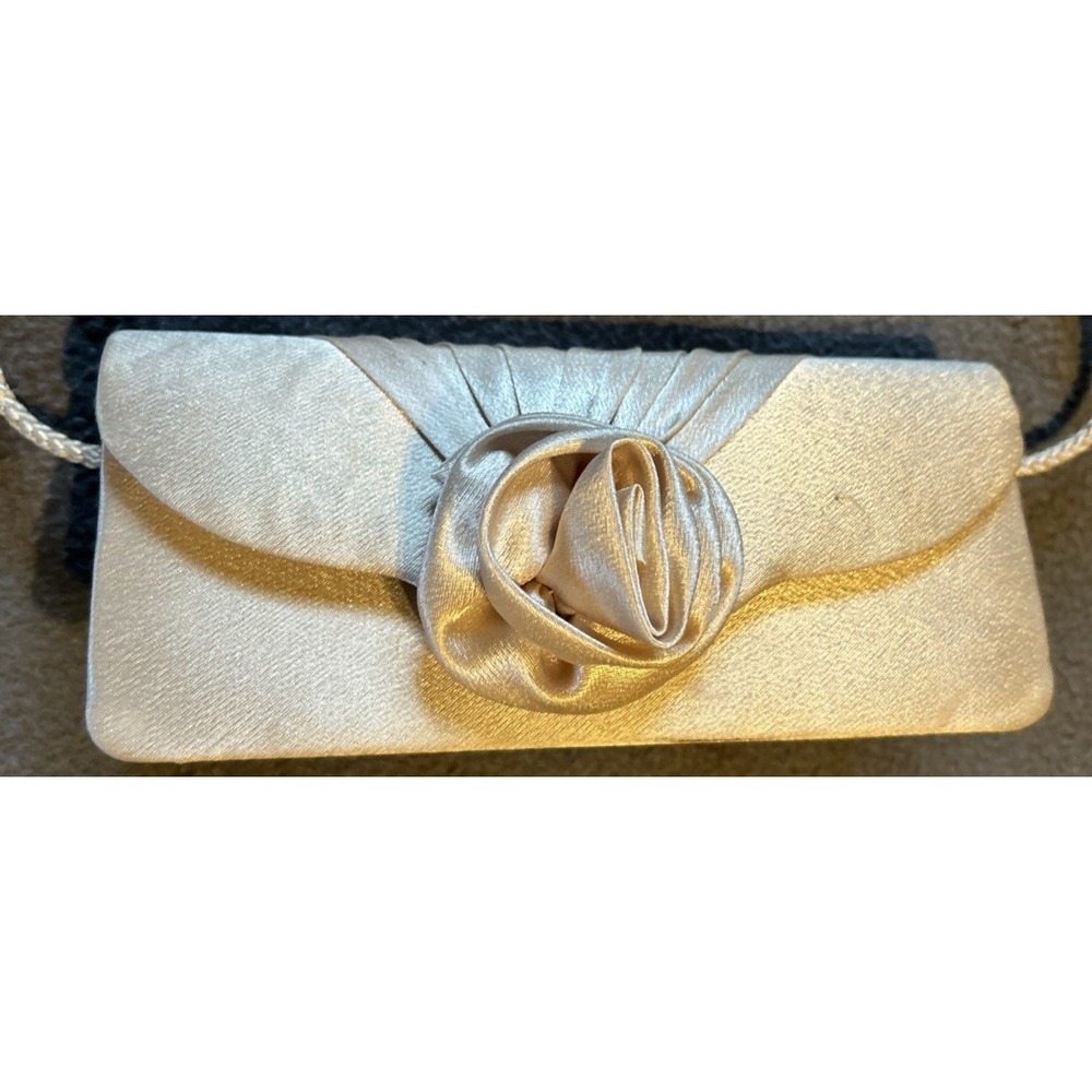 Jessica McClintock Women's Satin Frame Evening Clutch Purse Bag Shoulder Strap